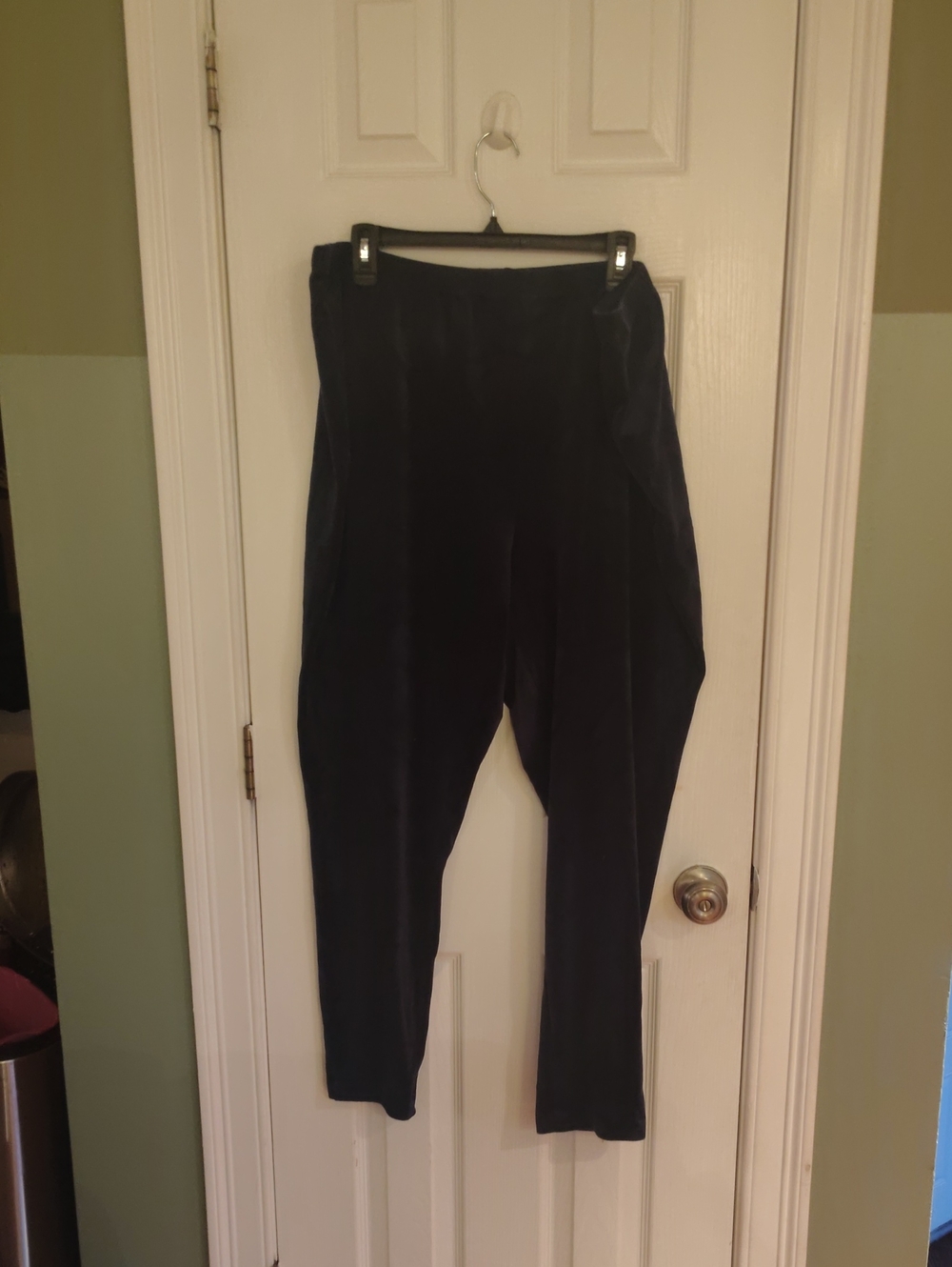 Woman Within Velvet Leggings - Navy